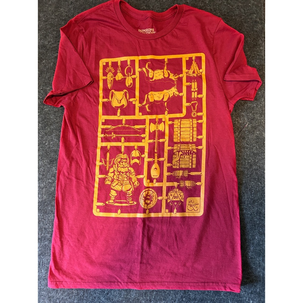 Dungeons & Dragons LootWear Exclusive Sprue Graphic Tee Maroon Red Mens‎ Small